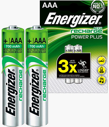 Аккумуляторы Energizer NiMH AAA 700mAh 2 штуки в блистере, фото 2