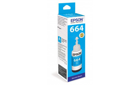 Чернила Epson C13T66424A L100/110/120/1300/132/200/210/222/300/312/350/355/362/366/456/550/555/566 голубой, фото 2
