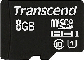 Карта памяти MicroSD 8GB Class 10 U1 Transcend TS8GUSDCU1