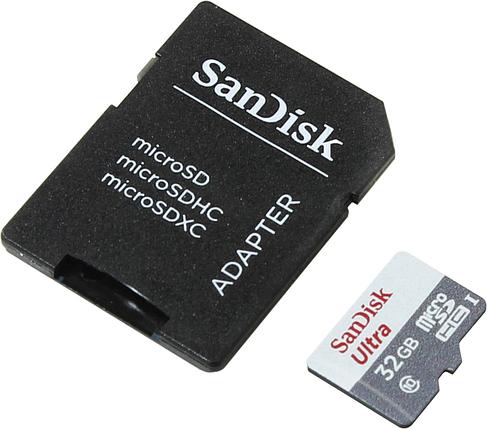 Карта памяти MicroSD 32GB Class 10 U1 SanDisk SDSQUNB-032G-GN3MA, фото 2