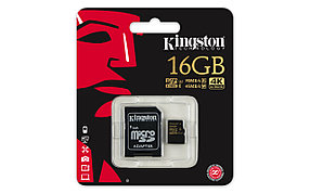 Карта памяти MicroSD 16GB Class 10 U3 Kingston SDCG/16GB