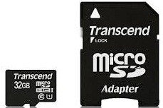 Карта памяти MicroSD 32GB Class 10 U1 Transcend TS32GUSDU1, фото 2