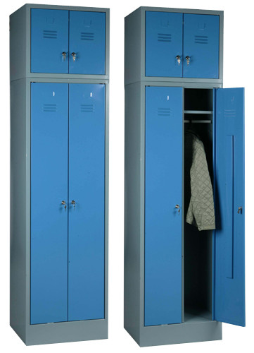 Шкаф металлический для одежды двухсекционный - фото 5 - id-p3270951