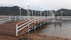 Строительство пирса на озере Жасыбай, пос. Баянаул, май 2017