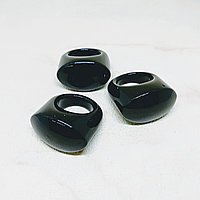 Перстень из черного агата