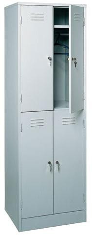 Шкаф металлический для одежды двойной - фото 4 - id-p3270791