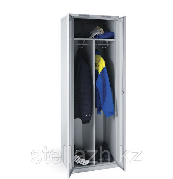 Шкаф металлический для одежды двухсекционный - фото 1 - id-p3270951