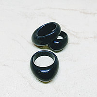 Перстень из черного агата