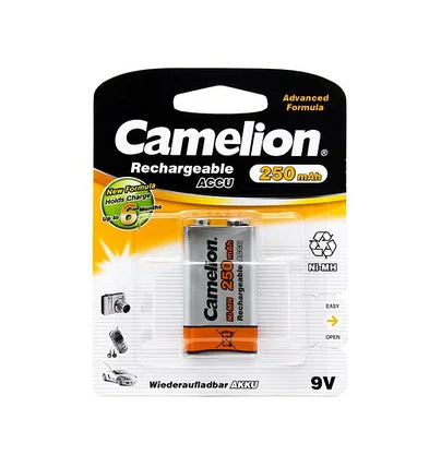 Аккумулятор CAMELION Rechargeable NH-9V250BP1, фото 2