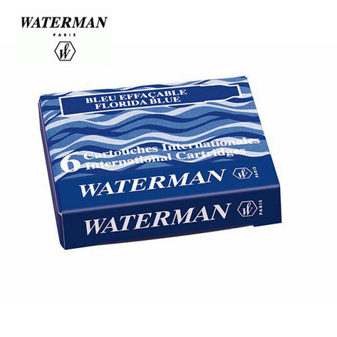 Waterman картриджи короткие для перьевых ручек Blue (Синий), фото 1