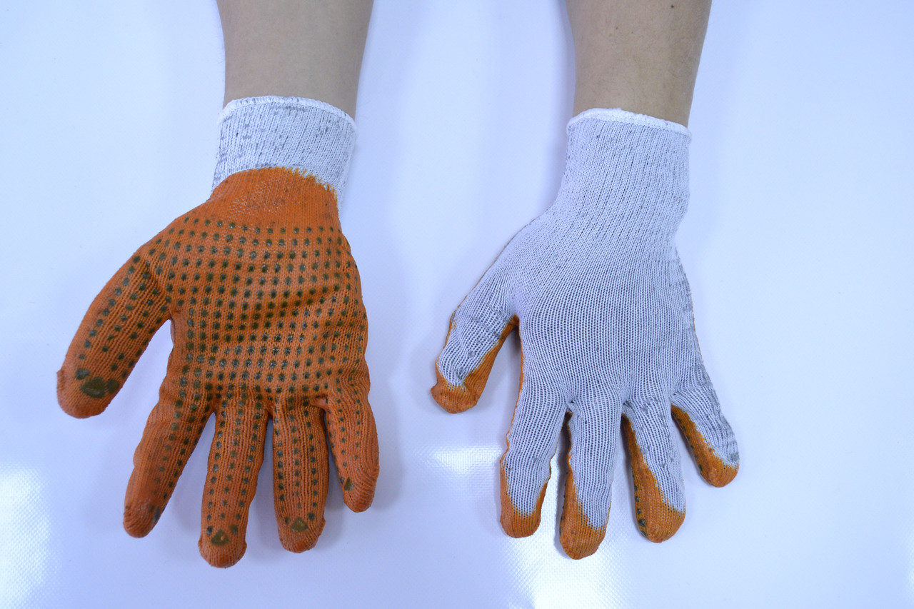 Перчатки для защиты рук облитые из латекса - фото 1 - id-p49544101