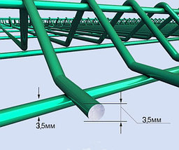 Панель для 3D ограждений металлическая, пруток 3,5 мм., фото 2