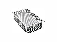 ПЕРФОРИРОВАННАЯ ГАСТРОЕМКОСТЬ ИЗ НЕРЖАВЕЮЩЕЙ СТАЛИ H 100MM С РУЧКАМИ Angelopo