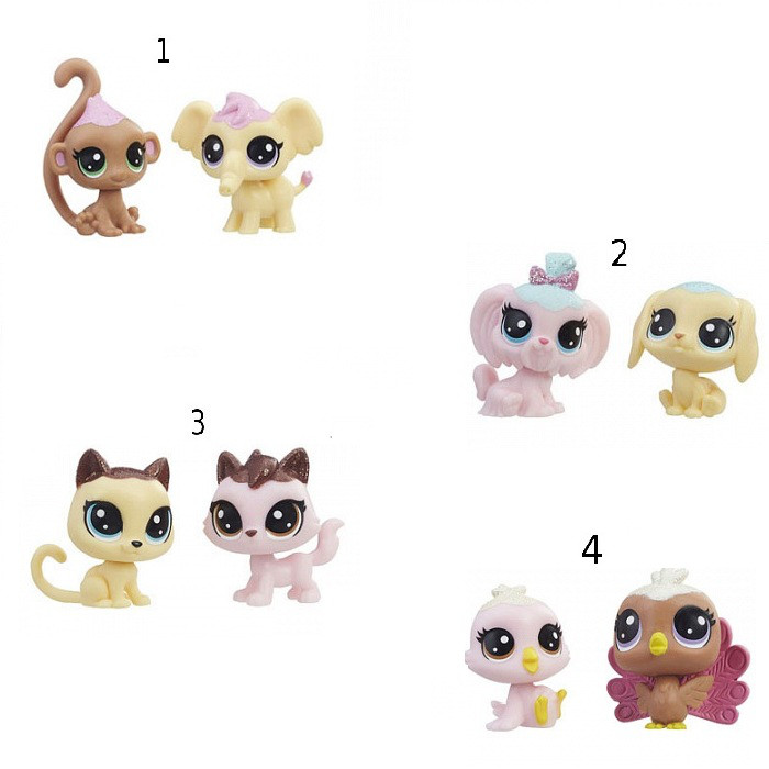 Hasbro Littlest Pet Shop Игровой набор из 2 фигурок "Зефирные петы", Литл Пет Шоп