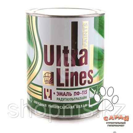 Эмаль ПФ 115 Ultra Lines /белая 1,8кг, фото 2