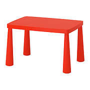 Стол детский МАММУТ д/дома/улицы красный ИКЕА, IKEA 
