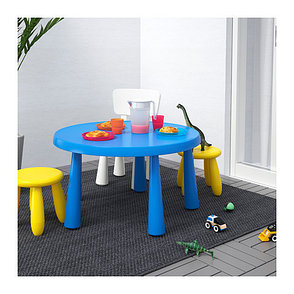 Стол детский МАММУТ д/дома/улицы синий ИКЕА, IKEA, фото 2