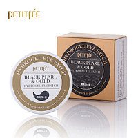 Гидрогелевые патчи с золотом и жемчугом Pettifee Black Pearl+Gold Hydrogel Eye Patch