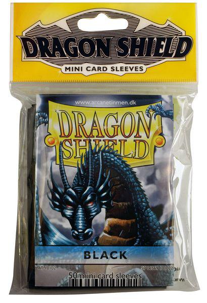 АКСЕССУАРЫ: Протекторы Мини "Dragon Shield" (разноцветные, 50 шт.): черные - фото 1 - id-p42819091