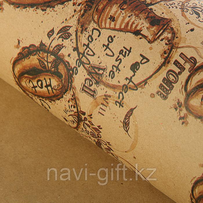 Бумага упаковочная крафт "Кофейный аромат", 70 х 100 см