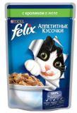 Felix, Кролик в желе Феликс Влажный корм кусочки (пауч) для кошек, 85г