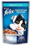 Felix, с Форелью Феликс Влажный корм кусочки (Пауч) для кошек, 85г
