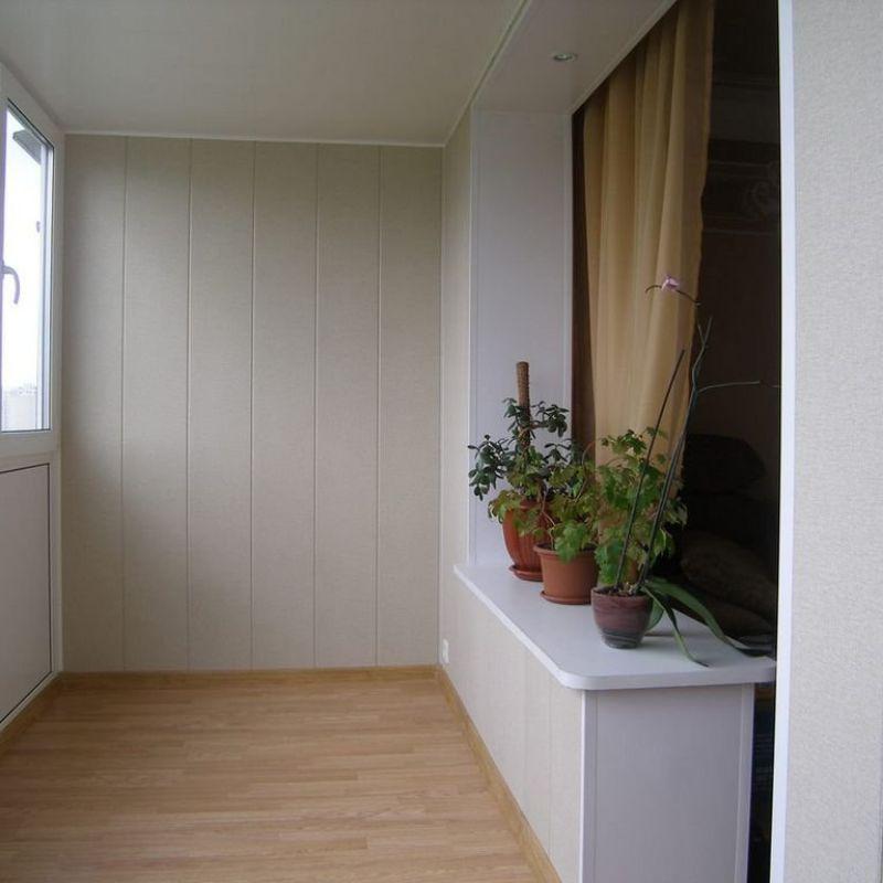 Декоративная отделка балкона пластиковыми панелями - фото 2 - id-p49621519