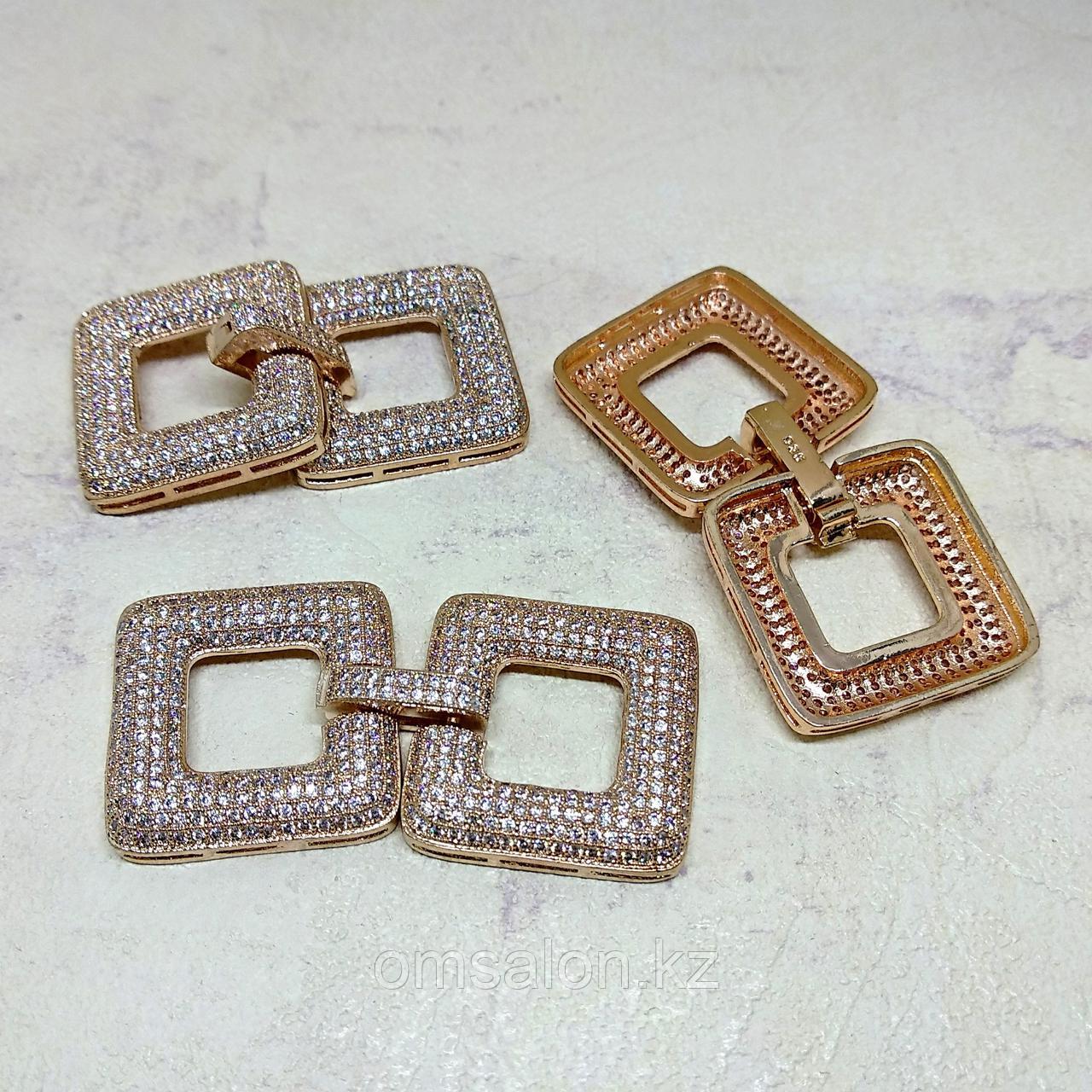 Замок многорядный, с фианитами, 50х25х5мм