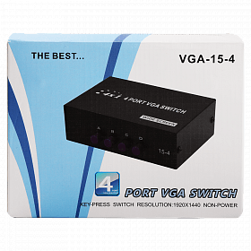 Разветвитель сигнала VGA на 4 порта свитчер (wide screen VGA SWITCH 4port) VGA-15-4 - фото 3 - id-p49657742