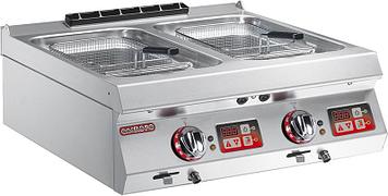 ЭЛЕКТРИЧЕСКАЯ ФРИТЮРНИЦА С ДВУМЯ ВАННАМИ (9+9 Л. ЭЛЕКТРОННОЕ УПРАВЛЕНИЕ) Angelopo