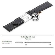 Ремешок кожаный ZRC 5491801ST-G MAT CALF ALLIGATOR BLACK 18MM 