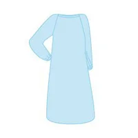 Халат хирургический одноразовый на завязках рукава на резинке СМС 25