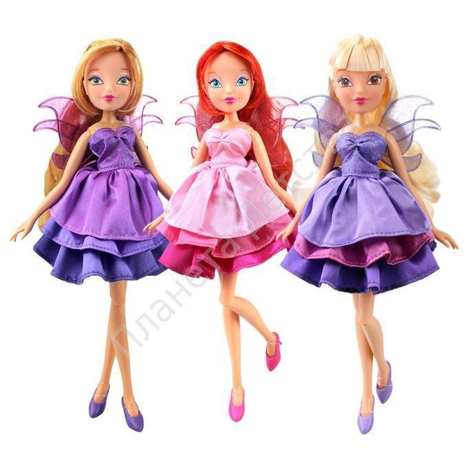Кукла Winx Club "Волшебное платье", 3 шт. в ассортименте