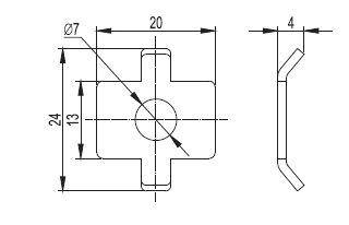 DKC Шайба четырехлепестковая для соед. провол. лотка (в соединении с винтом M6x20) - фото 2 - id-p49708704