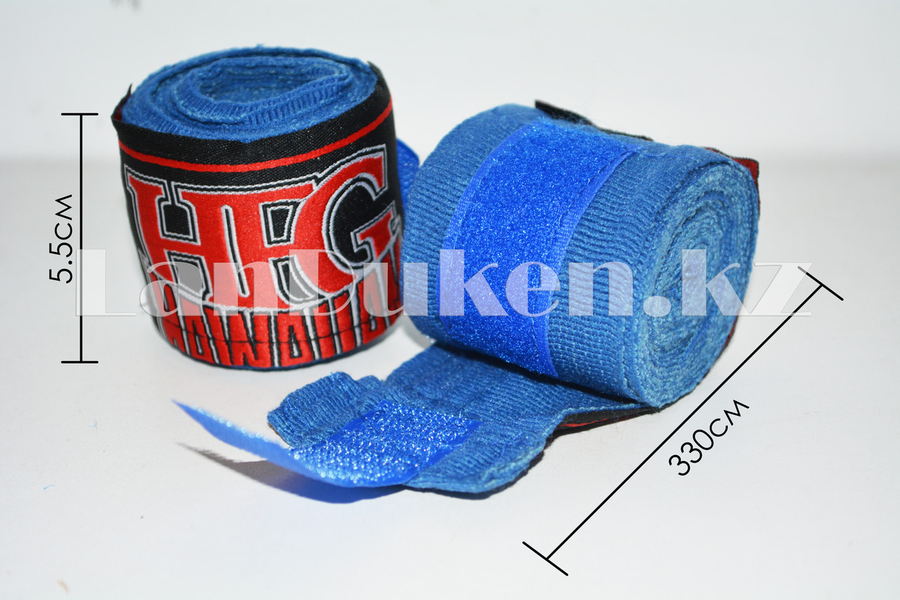 Боксерский бинт Hawaiian Fight Gear синий 2 штуки 3.3 м - фото 1 - id-p49621251