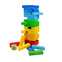 Игра Дженга Цветная 54 брусков - 29х8х8см, AcoolToy, фото 2