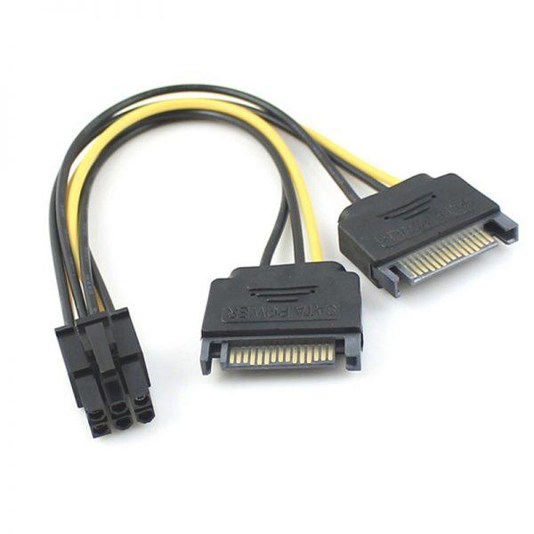 Переходник 2 sata -> 6 pin дополнительное питание видеокарты