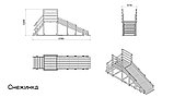 Заливная горка «Снежинка» из дерева, с лестницей, фото 2