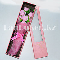 Букет ароматических розовых роз 7 штук