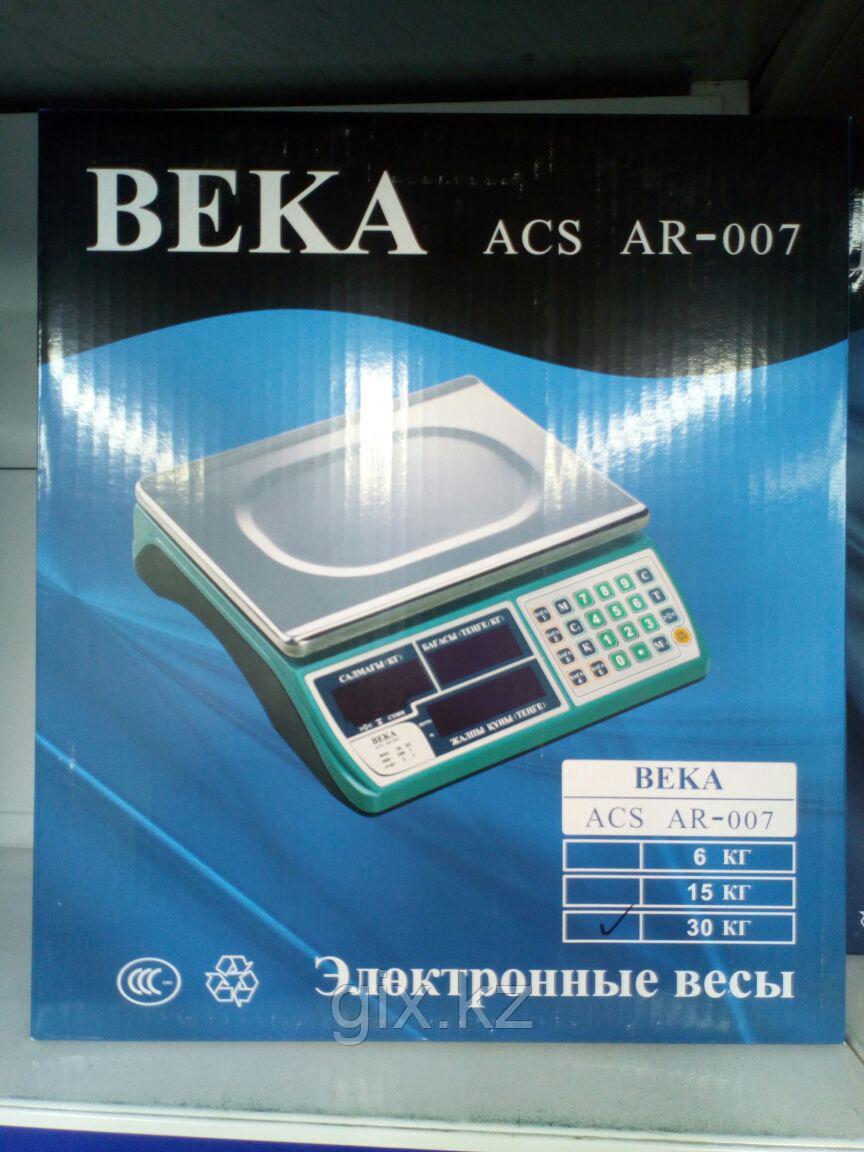 Торговые электронные весы Beka ACS AR-007 до 30 кг (оригинал), фото 1