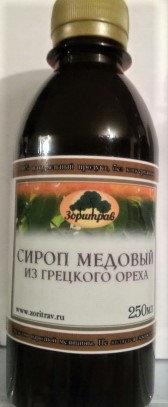 Сироп медовый, грецкий орех, 250 мл