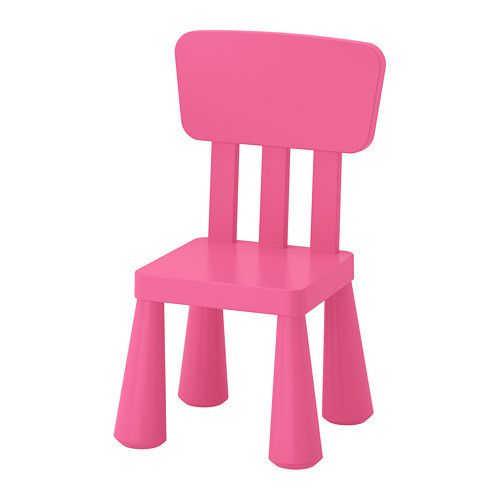 Стул детский МАММУТ д/дома/улицы розовый ИКЕА, IKEA - фото 1 - id-p8257920