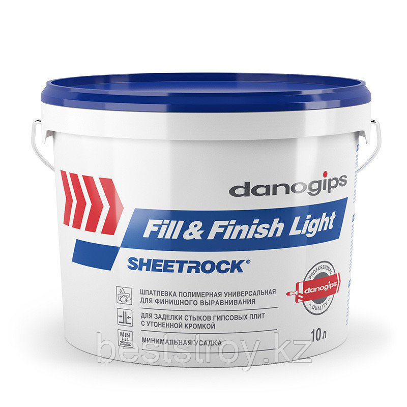 Универсальная готовая шпатлевка Sheetrock Fill&Finish Light 10л