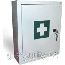 Қабырғаға орнатылатын металл шкафта тонометрі бар 25-30 адамға арналған алғашқы көмек жинағы (1 ТИПТІ) (37,5*30*16 ), фото 1