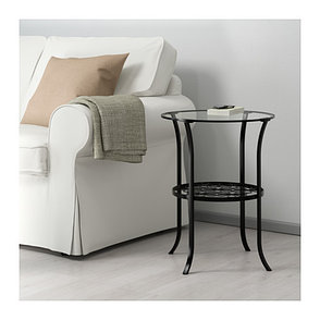 Придиванный столик КЛИНГСБУ прозрачное стекло ИКЕА, IKEA, фото 2