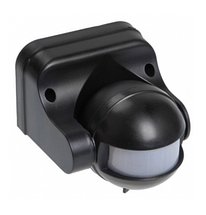 Датчик движения ДД 009 черный, до 1100 Вт, дальн.12м IP44