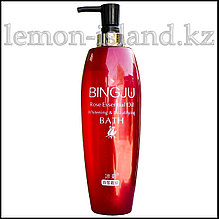 Гель для душа/пена для ванны Bingju отбеливающая и смягчающая с розовым маслом.