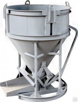 Бадья для бетона рюмка бн-1.5 лоток