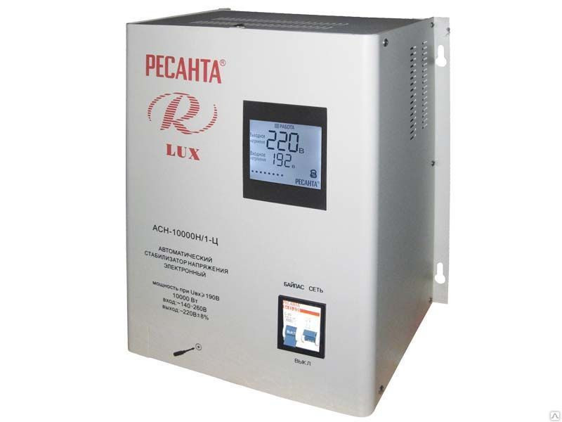 Стабилизатор АСН-10000 Н/1-Ц Ресанта Lux