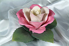 Фарфоровый цветок Королевская роза. Италия. Ручная работа